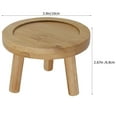 thumbnail image 3 of 2 Pcs Flower Pot Base Saucer Planter Tray Wood Indoor Plants Shelf Stand Cactus, 3 of 6
