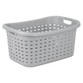 thumbnail image 2 of Sterilite Cement Gray Durable Weave Laundry Basket with Wicker Pattern (18 Pack), 2 of 3