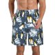 thumbnail image 1 of Balery Penguin Arctic Adventure Traje de Baño Estilo Hawaiano para Hombre, Shorts de Secado Rápido con Bolsillos-Large, 1 of 6