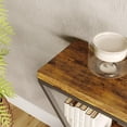 thumbnail image 4 of GloryStar Industrial Hallway Table, Rustic Vintage 3-Tier Console with Double X Metal Frame and Two Storage Shelves, 4 of 8