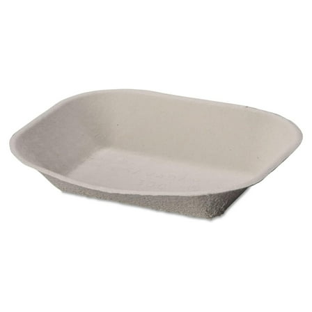 10405CT Savaday Molded Fiber Food Tray, 9 x 7, Beige, 250/Bag, 500/Carton