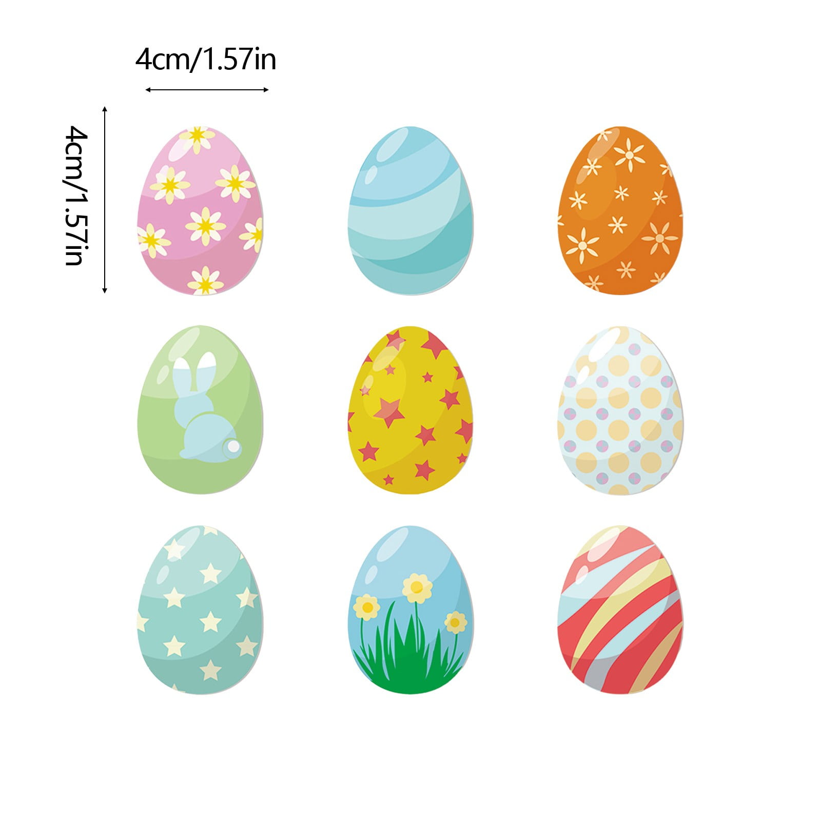 90 Pcs Easter Label Stickers, Bunny Egg Sticker Holiday Decoration Supplies