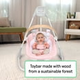 thumbnail image 4 of Ingenuity SimpleComfort Compact Baby Swing with Rotating Toy Bar, 6 Speeds, for Ages 0-9 Months, USB Powered, Pink, 4 of 17