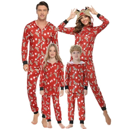 

Purcoar Matching Family Pajamas Sets Christmas Sleepwear S-XXL