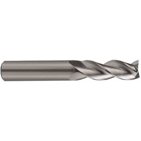 1/2", 2" LOC, 1/2" Shank Diam, 4" OAL, 3 Flute, Solid Carbide Square End Mill