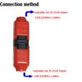 thumbnail image 3 of Connecteurs de Fil Basse Tension, CTRICALVER H Robinet 1 Broche 1 Voie Universelle Compacte H-Forme Sans Bande (12pcs), 3 of 5
