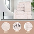 thumbnail image 3 of BNM Cotton Modern 3 Piece Bathroom Towel Set, Gold, 3 of 11