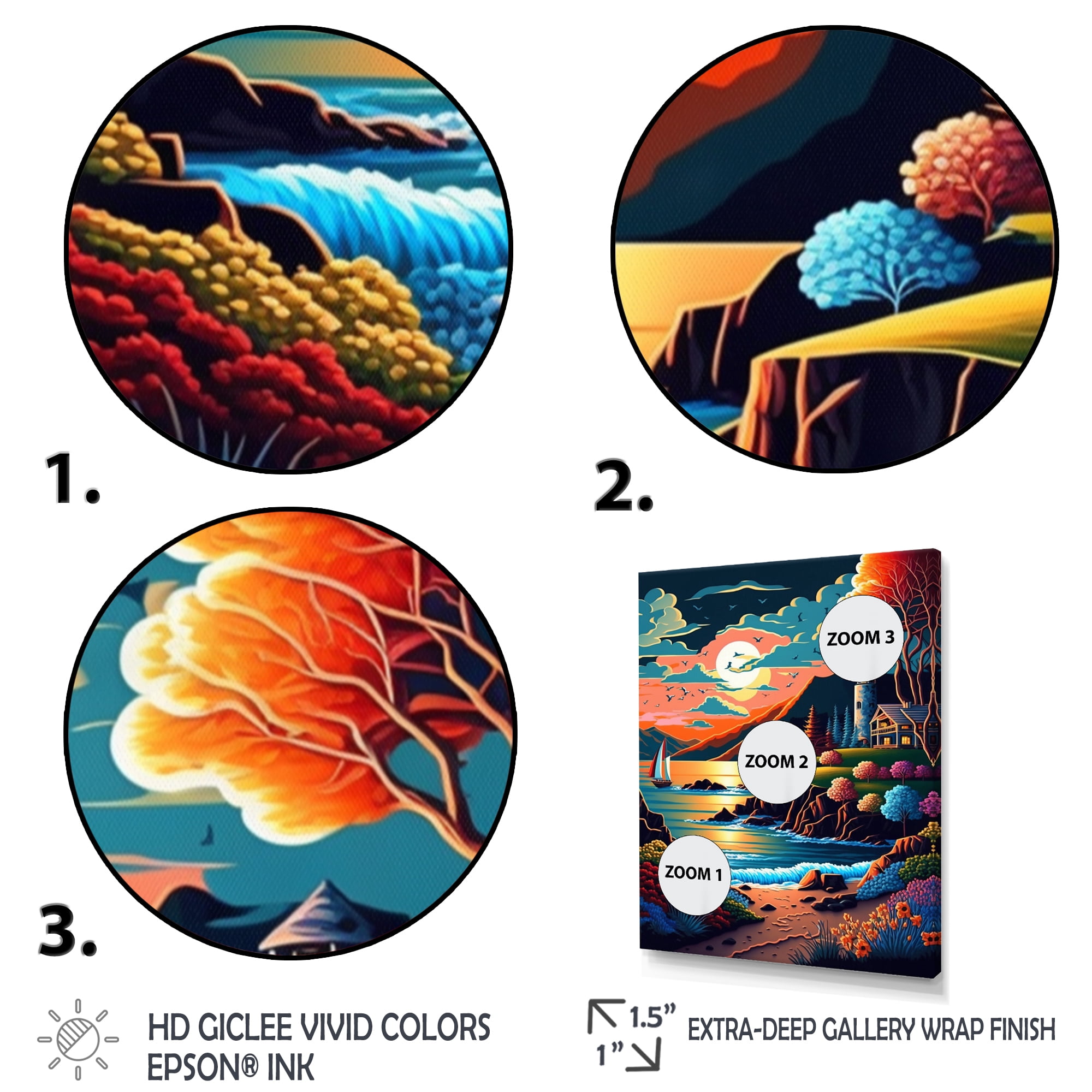 Designart Sunset In Modern Vector Style III Canvas Wall Art