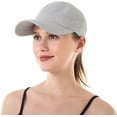 thumbnail image 5 of Womens Criss Cross Ponytail Baseball Cap Adjustable High Messy Bun Ponycap Quick Drying Hat, 5 of 7