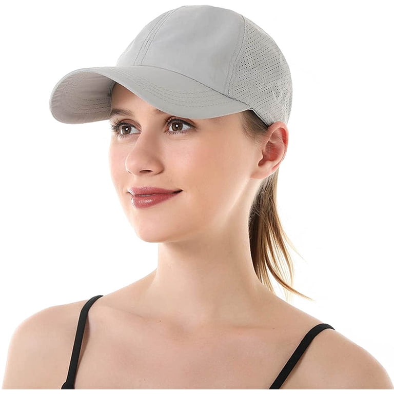 Criss Cross Ponytail Hat High Mesh Womens Baseball Cap Hat  display picture 3