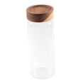 thumbnail image 4 of FRCOLOR Multi-Colored Glass Jar with Acacia Wood Cover for Kitchen Use 80x200mm 800ml, 4 of 8