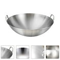thumbnail image 2 of HLONK 1pc Stainless Steel Binaural Wok Home Practical Frying Pan Kitchen Utensil, 2 of 5
