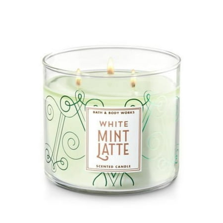 Bath and Body Works White Mint Latte Scented 3 Wick Candle New for 2017, as always each and every item you purchase with this one ships for only 2.., By Bath Body