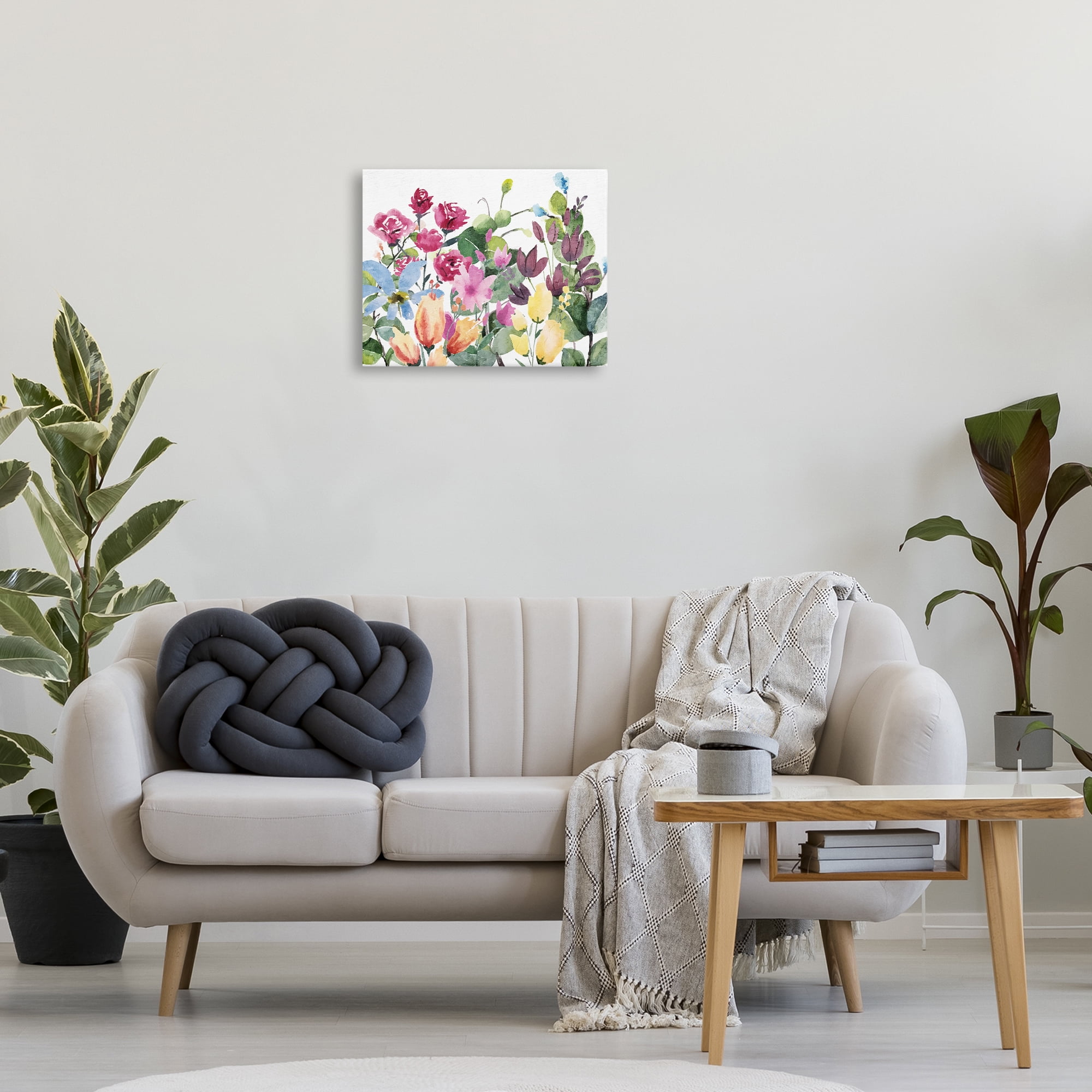 Stupell Industries Floral Blooming Colors Botanical & Floral Painting Gallery Wrapped Canvas Art Print Wall Art, 20 x 16