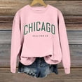 thumbnail image 5 of Sweatshirts for Women New Women's Printed Round Neck Pullover Street Long Sleeve Pullover Hoodie Blouse Shirt High Neck Hoodies Women Sweatshirts Yoga Pants Pink XXL, 5 of 6