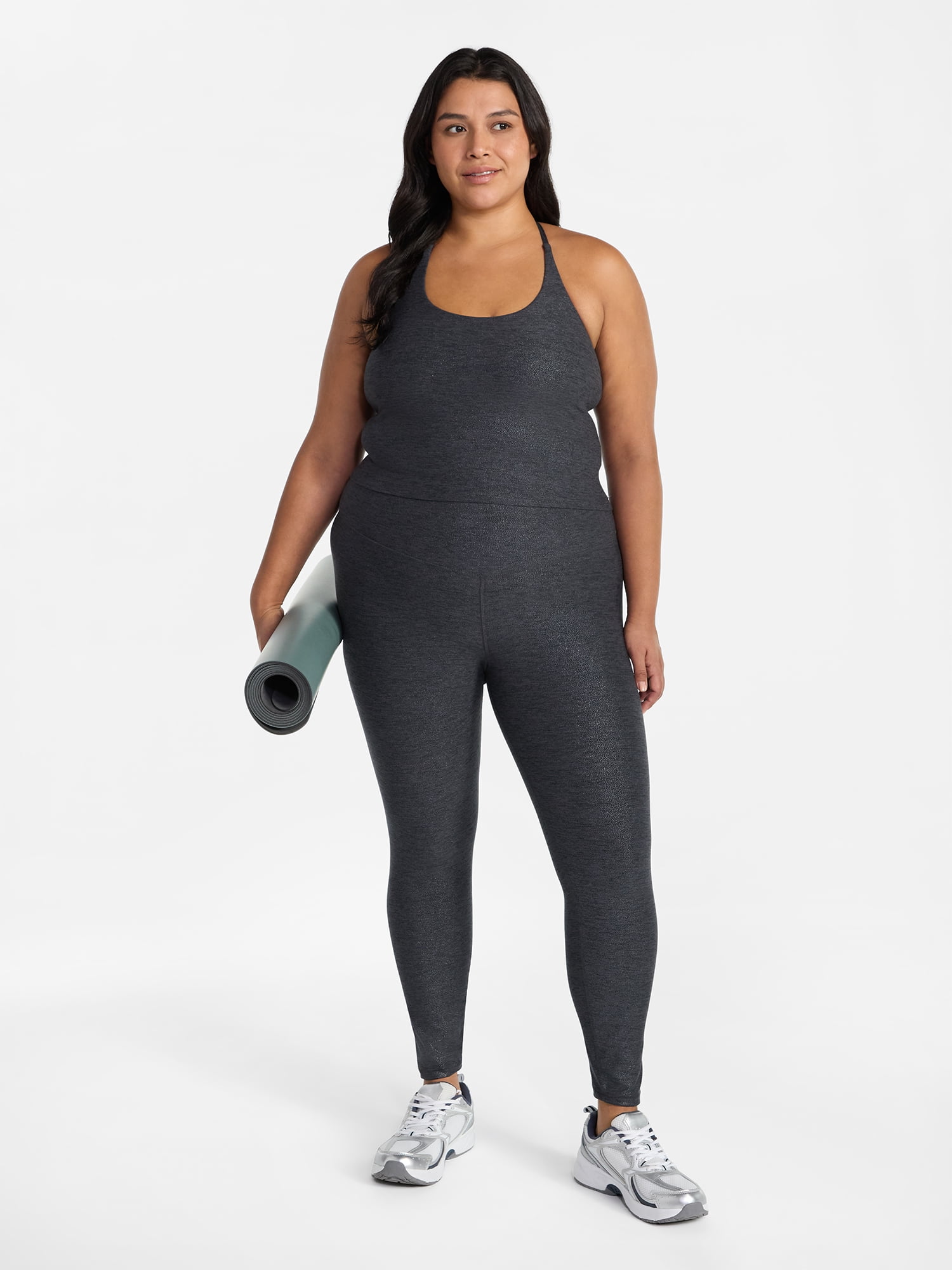 Avia Women's and Women’ Plus Foil Leggings, 7/8 Length, 25" Inseam, Sizes XS-4X