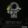 thumbnail image 2 of Craftnamesign Astronaut Baseball Neon Sign, Baseball Club Decor, Kid Gifts, 2 of 4