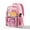 Pink, variant on Clear Backpack for School - 17 inch Large Heavy Duty Stadium Approved Clear Bookbag, See Through PVC Transparent Backpacks for Travel College Work, Pink