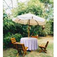 thumbnail image 2 of Vargottam Indoor/OutdoorRoundTablecloth 58 InchTablecloth with Umbrella Hole & Zip- Waterproof TableCloth TableCovers for Backyard Table -Lavender & White, 2 of 7