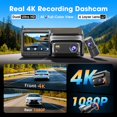 thumbnail image 2 of Dash cam ddpai Z60 4K frontal y trasera con GPS y visión nocturna, pantalla de 3", 2 of 9