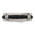 thumbnail image 4 of Edward Mirell Titanium & Cable Polished 7mm Band, 4 of 7