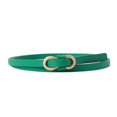 thumbnail image 2 of Previn Women's Skinny Belt Faux Leather Buckle Metal Buckle Fashion Ratchet Tie Belt Spring Green X-Small-Large, 2 of 2