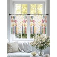 thumbnail image 6 of Sheer Curtains 45 Inches Long, Happy Birthday Light Filtering Window Curtains for Living Room/Bedroom, Colorful Star Funny Celebration Rod Pocket Voile Sheer Curtain Drapes, 52"W x 45"L, 2 Panels, 6 of 8