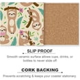 thumbnail image 6 of GZHJMY Square Drink Coasters, 1 Pcs Funny Sloth and Tropical Plants Absorbent Ceramic Coffee Coasters for Drinks with Cork Base Housewarming Gift for Home Decor, 6 of 6