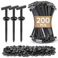 thumbnail image 1 of Nylon Universal Cable Tie Buckle, 10/50/100/200 PCS Multifunctional Self-Locking Zip Ties with Pin and Button, Heavy Duty Fasteners for Car Repair and Home Use, 1 of 9