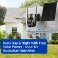 thumbnail image 4 of Hawkray 10x Zoom 360° Solar Panel 2K FHD 5G/2.4GWiFi Black Camera CCTV IP Security Camera Wireless Outdoor, IP66 Waterproof with AI Motion Detection, Color Night Vision and Two-Way Audio, 4 of 11