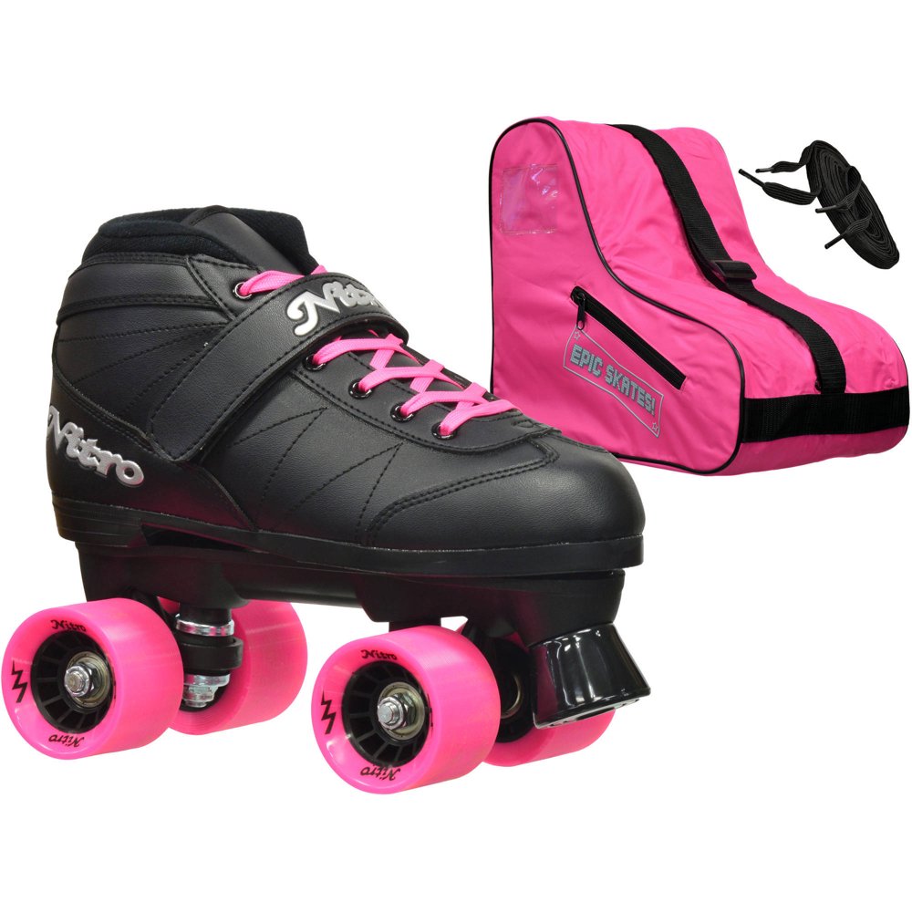 Epic Youth Super Nitro Pink Speed Roller Skates Package