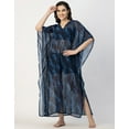 thumbnail image 2 of Moomaya Kimono Sleeves V Neck Kaftan Printed Rayon - Women's Elegant Kaftan, 2 of 9