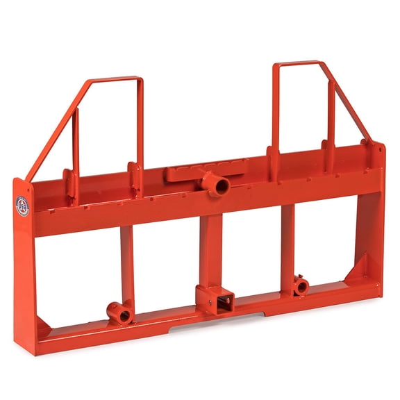 Titan Attachments UA USA Made Orange Step-Through Pallet Fork Frame Attachment, Rated 4,000 LB, Quick Tach Mounting