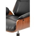 thumbnail image 4 of Silla Oficina Grupo Microtec Thair Ejecutiva Madera Minimalista Moderna Ajustable Elegante Hogar Escritorio Ergonomica Piel PU Cromada Walnut, 4 of 5