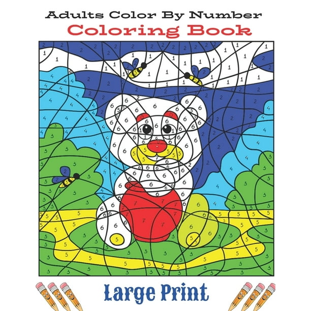 Download Adults Color By Number Large Print Coloring Book Easy And Simple Large Print Adult Color By