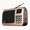 Gold, variant on Portable Mini FM Radio Speaker Music Player TF Card for PC iPod Phone with LED Display