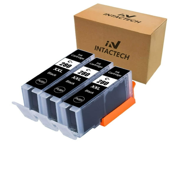 Intactech Compatible 280TTGPGBK Cartouches d'Encre Noire de Remplacement pour Canon PGI-280TTG PGBK PGI-280 TTG Réservoir d'Encre Noire Compatible avec Pixma TS6120 TS8120 TR7520 TR8520 TS9120 TS6220 TS8220 TS9520