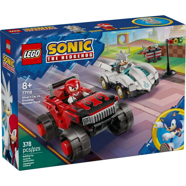 LEGO Sonic Building Toy, 77118, Race Car vs Monster Truck