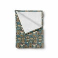 thumbnail image 2 of Geek Soft Flannel Fleece Throw Blanket, Repeating Pattern with Stack of Books Combined with Hearts Coffee and Nerd Glasses, Cozy Plush for Indoor and Outdoor Use, 50" x 70", Multicolor, by Ambesonne, 2 of 6