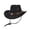 Black, variant on Kids Outdoor Cowboy Hat for Children Classic Western Style Sun Hat with Woven Cord and Wind Design