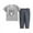 Gray A, variant on Bovxnpu Boys Girls Outfits Set 2 Piece Loungewear Set, Boys Short Sleeve T-Shirt and Pants Set for Toddlers Girls Fall Clothes Home Clothes Pajamas 2 Years