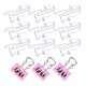 thumbnail image 3 of Juego de 15 clips para carpetas + 45 clips de papel, suministros escolares de oficina, herramienta de fijación estacionaria, 3 of 8