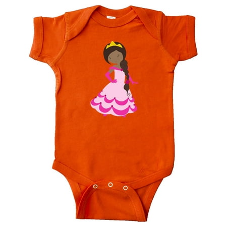 

Inktastic African American Princess Princess In Pink Dress 1 Gift Baby Girl Bodysuit