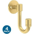 thumbnail image 7 of Franklin Brass B47246k-C Bar 1-9/16" Wide Coat And Hat Hook - Gold, 7 of 7