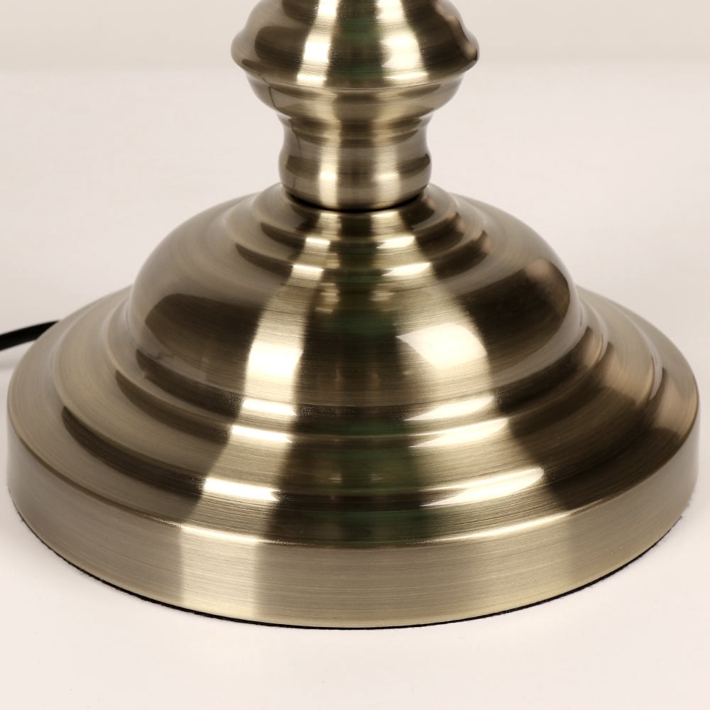 Green Glass Bankers Desk Lamp,14.17"H, Brass Finish Base(Bulb Not Included)