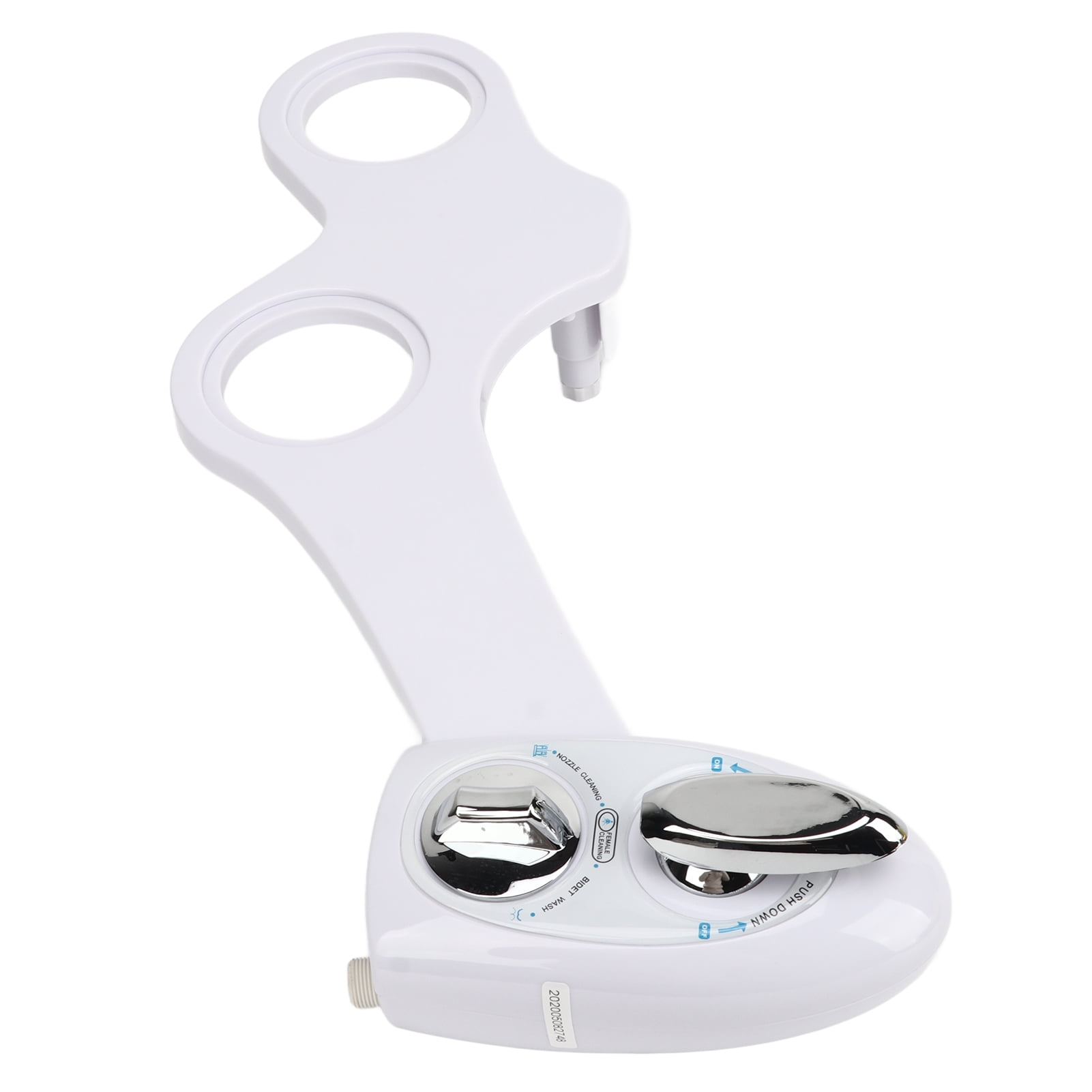 Riousery Bathroom Dual Nozzle Cold Water Spray Adjustable Bidet Toilet Attachment with Hose, White (18.5 inches / 47 cm)