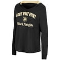 thumbnail image 2 of Women's Colosseum Black Army Black Knights Catalina Hoodie Long Sleeve T-Shirt, 2 of 3