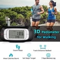 thumbnail image 4 of Wosthever Sensor LCD Podómetro Contador de pasos Manténgase activo y saludable Sensor 3D LCD Distancia Caminar Calorías Accesorios para máquinas de ejercicios, 4 of 6