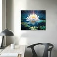thumbnail image 3 of Nawypu  Zen Wall Art White Water Lily Canvas Wall Art Lotus Flower Bloom in Water Print Picture Artwork for Bathroom Yoga Spiritual Living Room Decor, 3 of 4