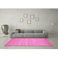 thumbnail image 3 of Ahgly Company Indoor Round Abstract Pink Modern Area Rugs, 3' Round, 3 of 4